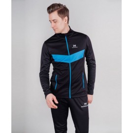 Разминочный костюм Nordski Base Black/Blue NSM815170
